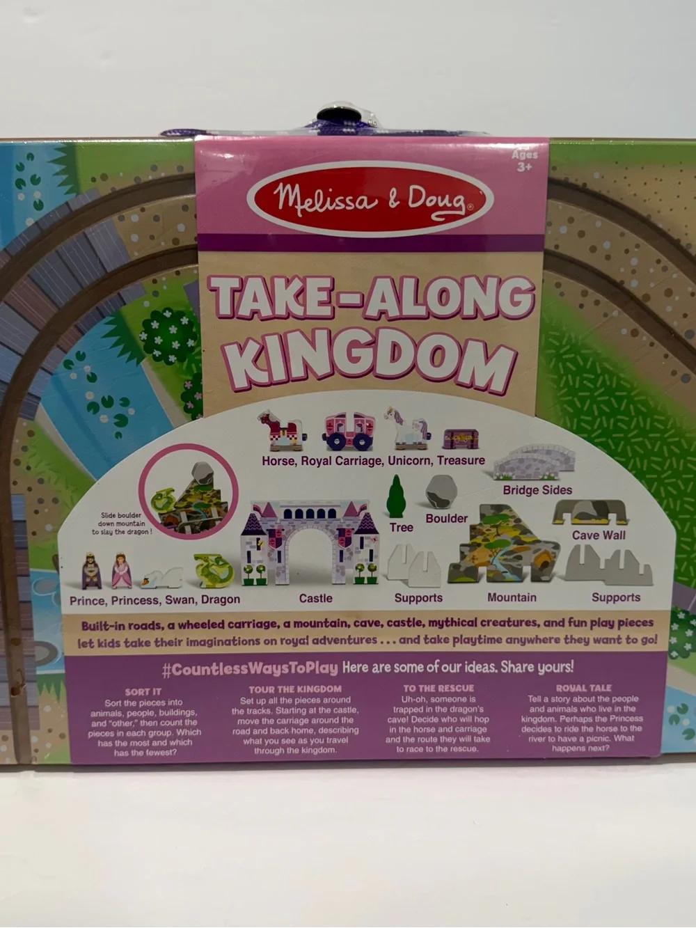 Melissa & Doug Take-Along Kingdom Playset - Pink, Green, Purple